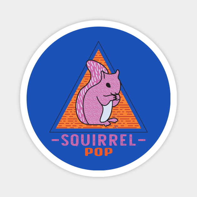 Squirrel Pop Graphic Magnet by Annelie